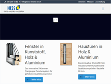 Tablet Screenshot of hess-fenster.ch